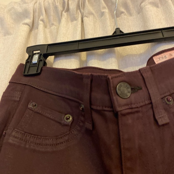 Rag & Bone Skinny Coated Legging Jeans Mulberry 25__ - Picture 14 of 16